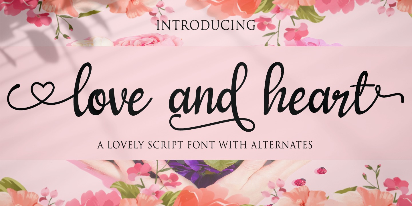 Font love & heart